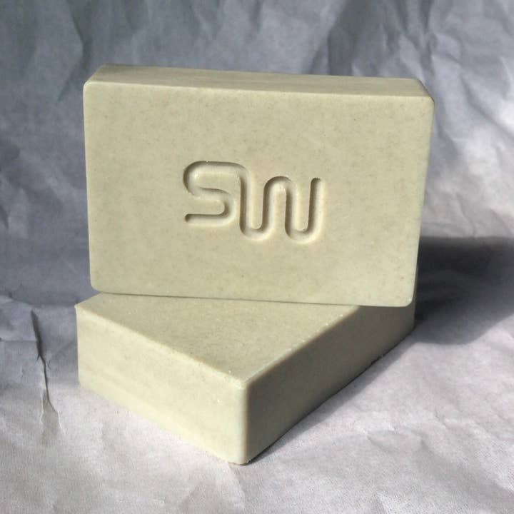 French Green Clay + Shea Butter LEMON + ROSEMARY Soap for wholesale by Silk Water
