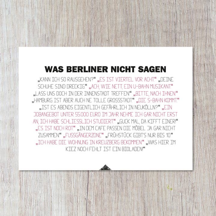 What Berliners don't say #1 for wholesale by Momokin