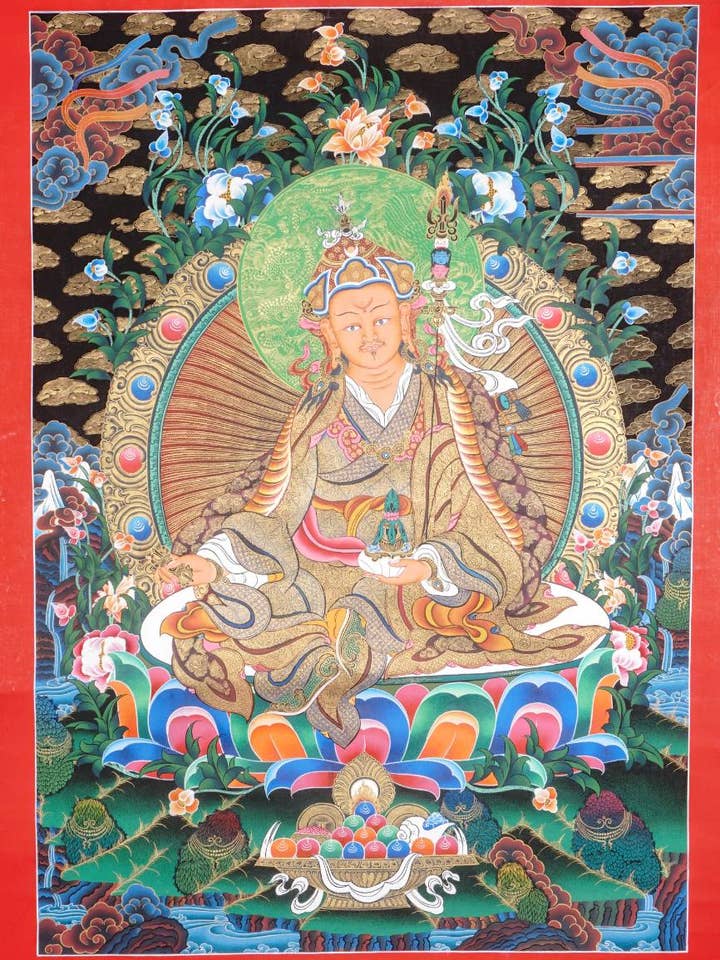 Guru Rinpoche Thangka Painting for wholesale by Lucky Thanka