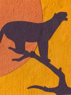 Prowling Leopard afrikansk lykønskningskort for engroshandel hos Cards from Africa