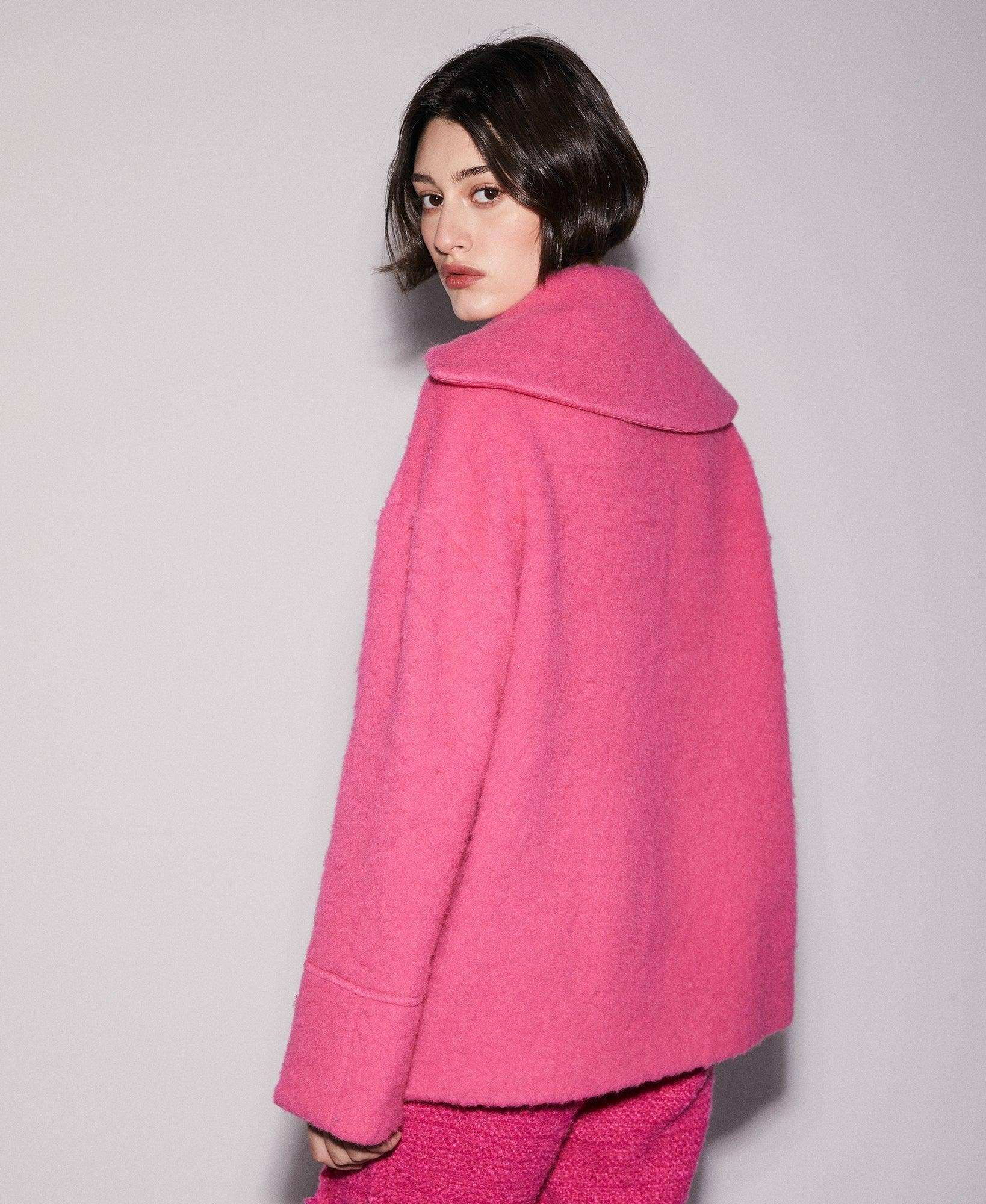 SUNDAY LIFE - Wholesale Knit Sweater - Women's - PALOMA PINK WOOL SWEATER KEEP COMFORTABLY WARM4