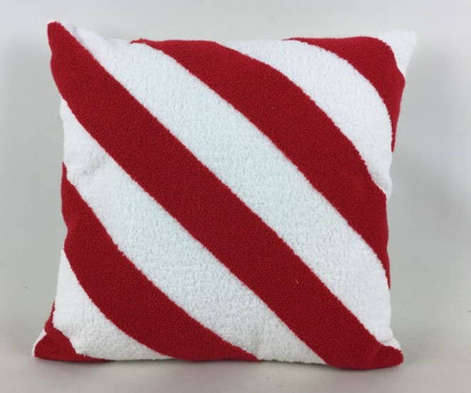 IH Casa Decor – wholesale Dekorativ kudde – BRODERAD KUDDE (POLKAGRISRÄNDER) 380g FYLLNING0