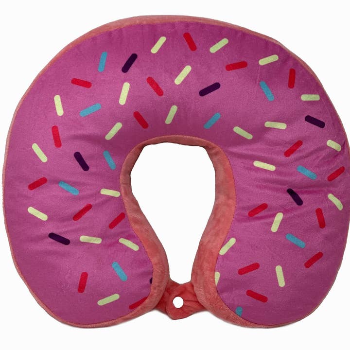TRUYOND - Wholesale Travel Pillow - Travel NECK Pillow with Donut Shaped and Print - Pink1