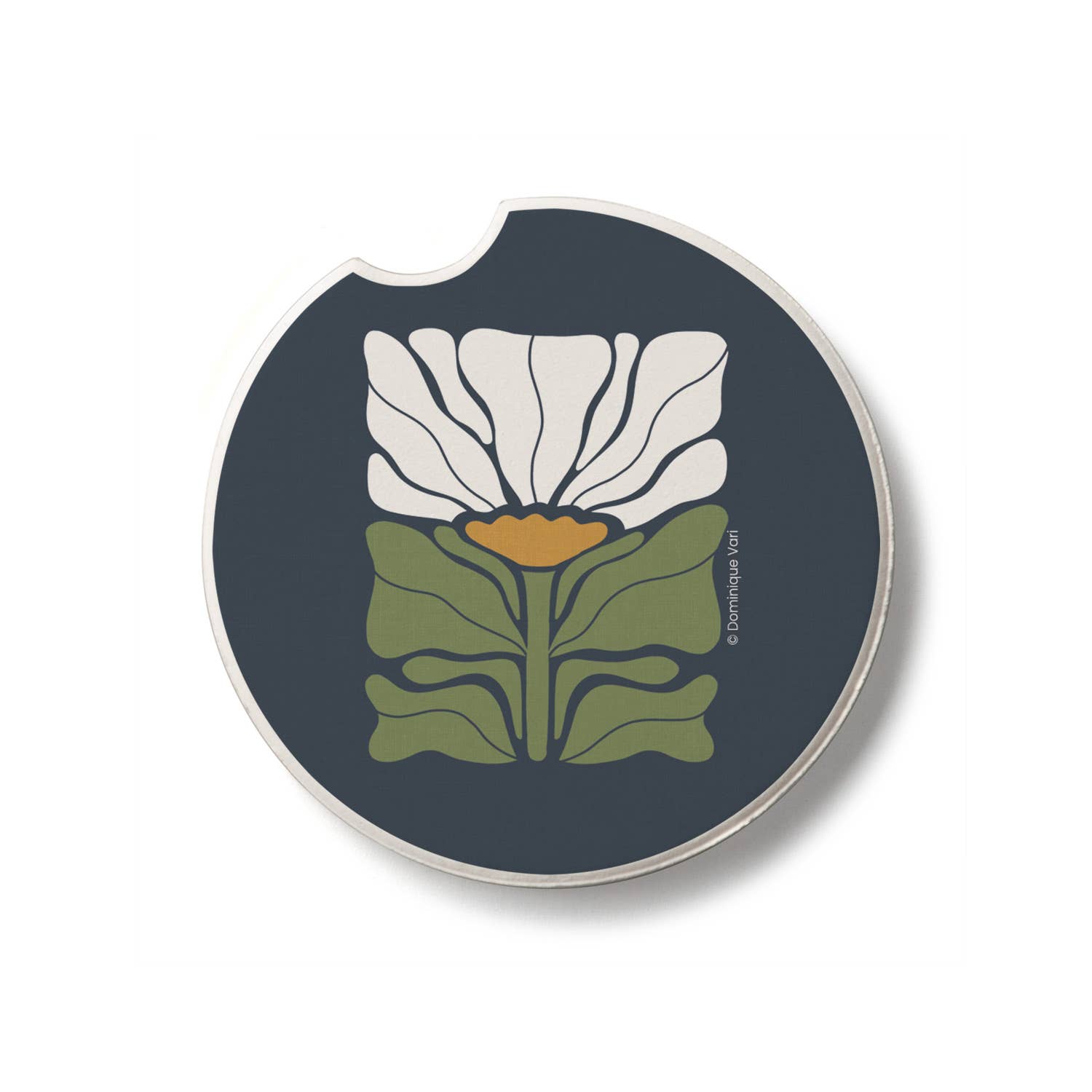 CounterArt/Highland Home/Thirstystone - Wholesale Coasters - "Bohemian Floral" Absorbent Stone Car Coaster 1pk