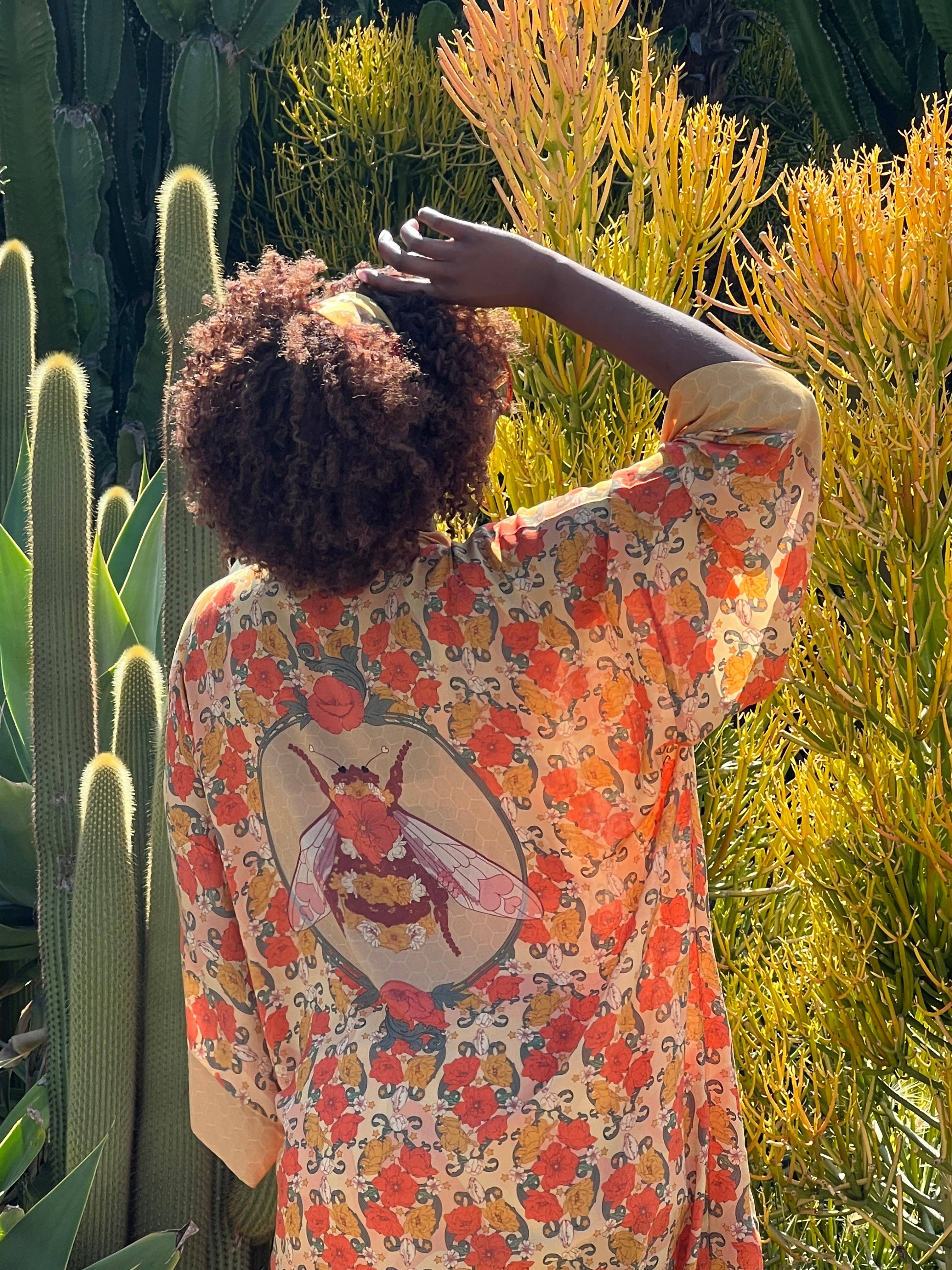 Henelle - Vente Kimono – femme - Robe Bloom Duster2