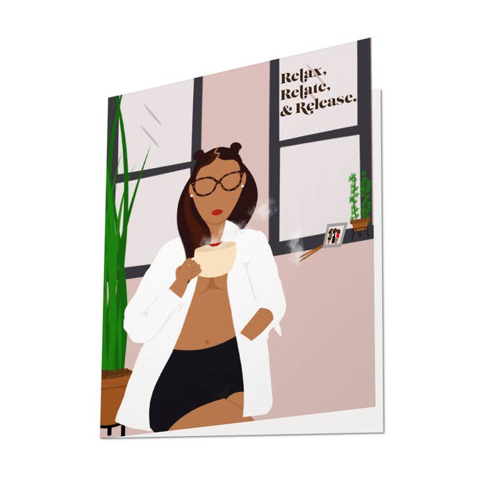 Soft Girl Era Greeting Card - The “Relax, Relate & Release” for wholesale by Carded by Kaia