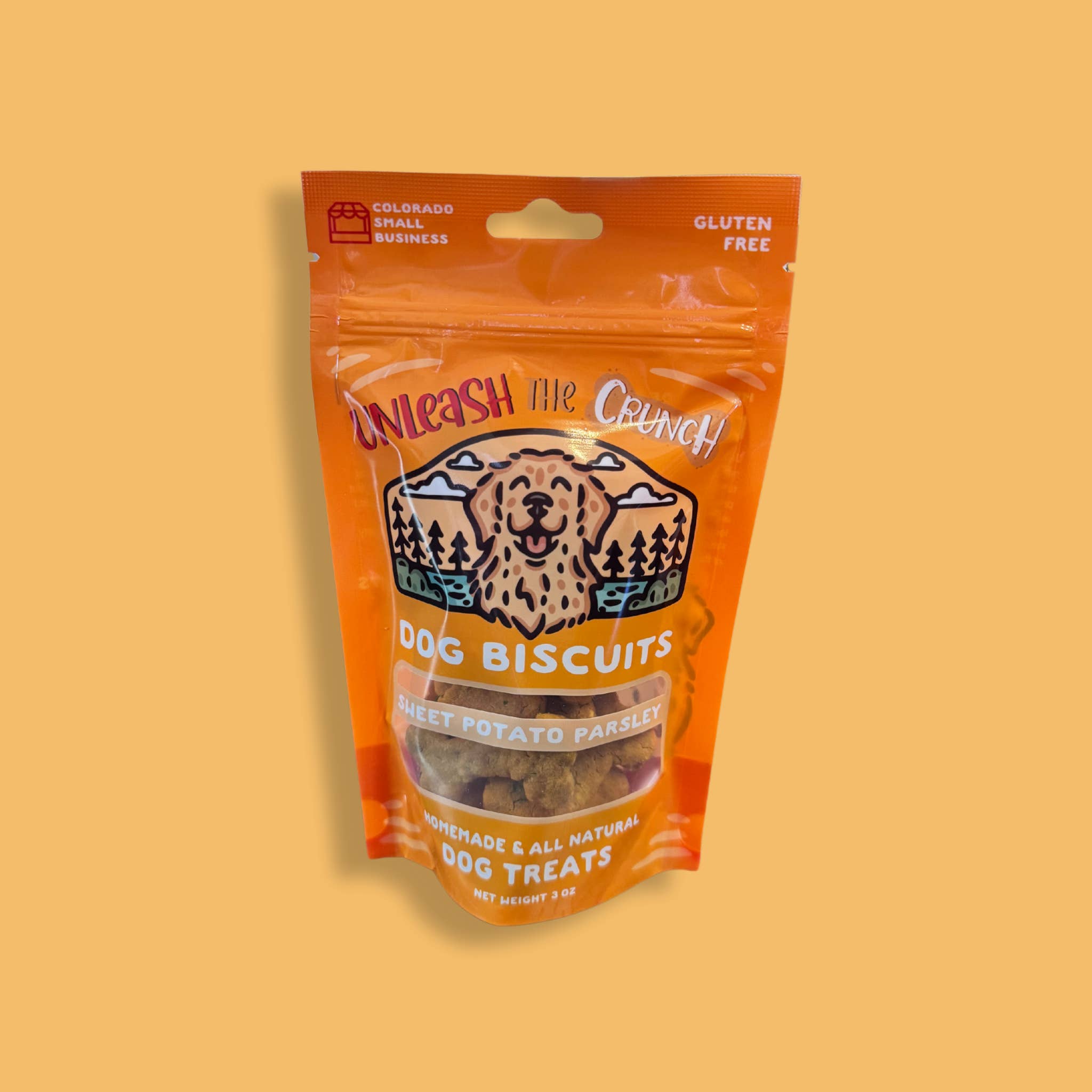 Unleash The Crunch - Wholesale Pet Treats - Dog - Sweet Potato Parsley Dog Treats (Gluten Free)