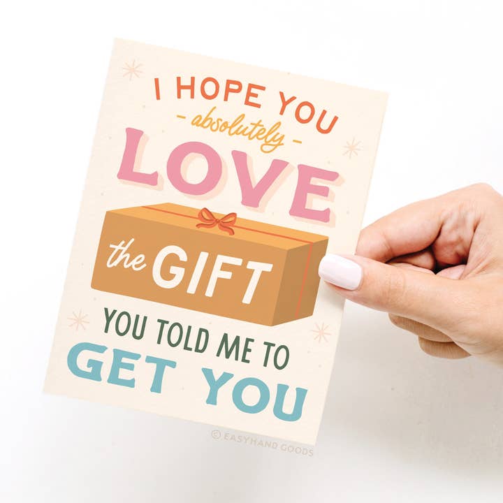 Easyhand Goods – formerly Onderkast - Wholesale Christmas card - I Hope You Love the Gift Greeting Card2