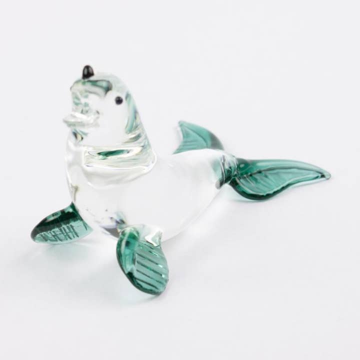 Miniature Glass Sealion, 7cm for wholesale by Nauticalia
