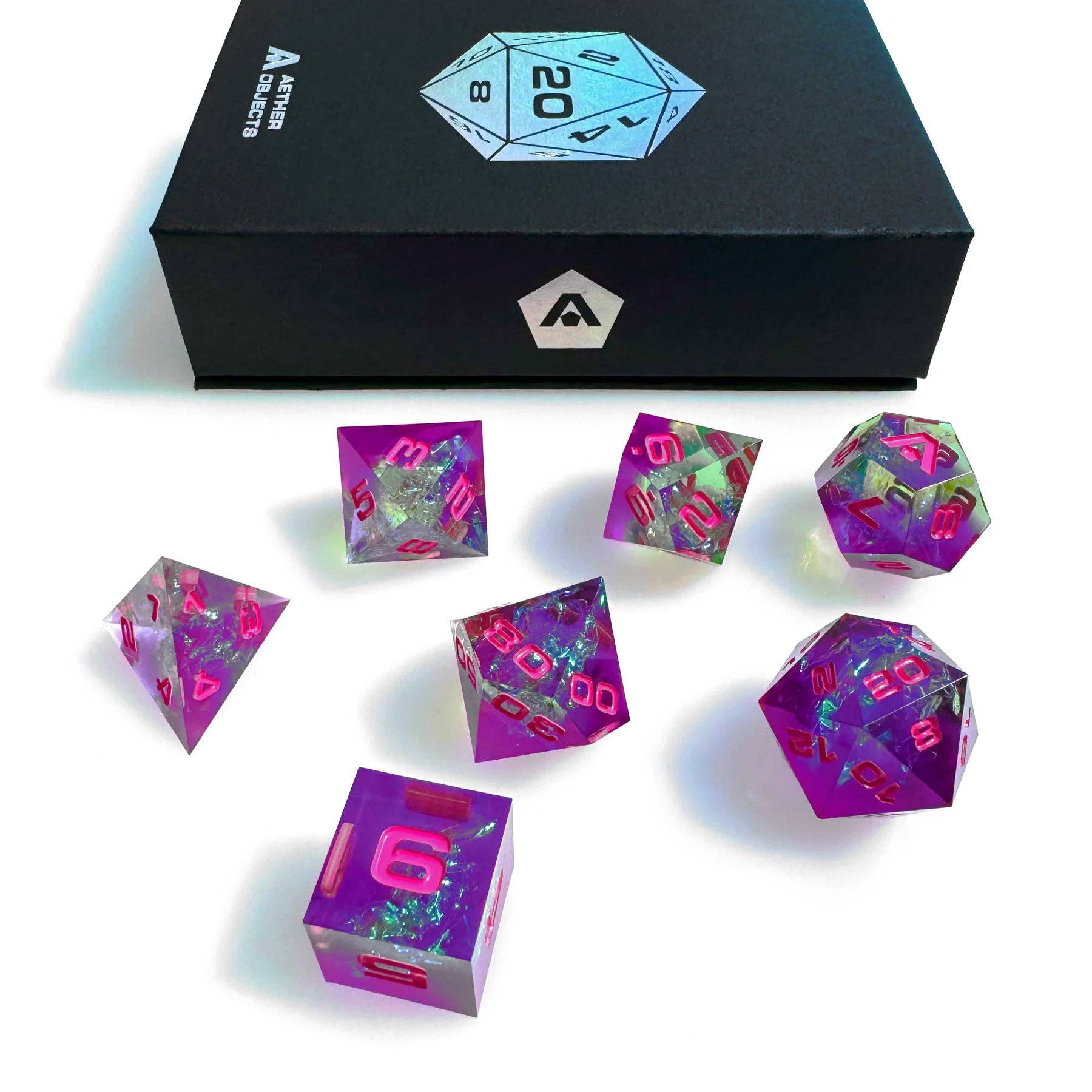 Aether Objects - Wholesale Dice - Spellwave 7-Piece Resin Dice Set7