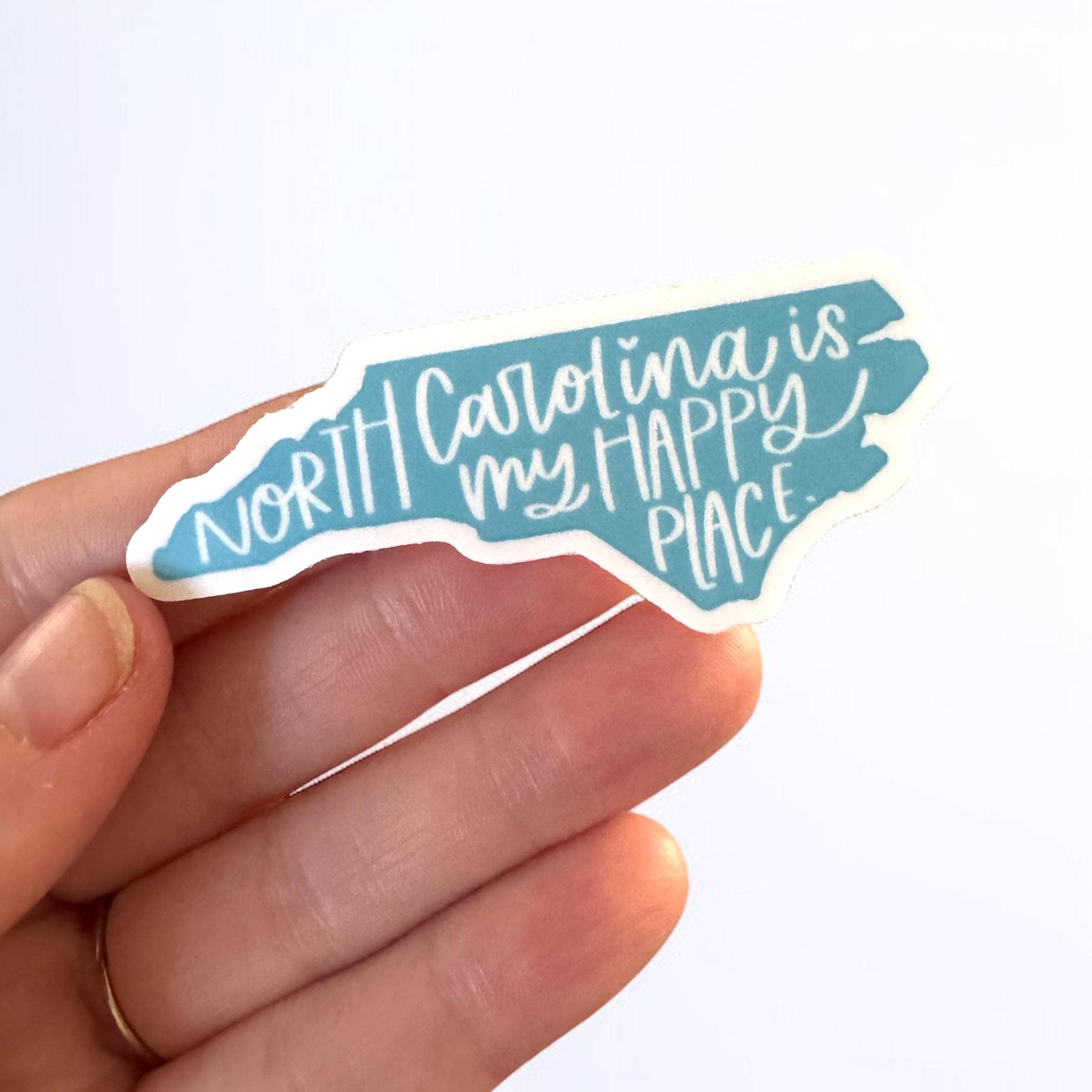 Positively North Carolina - Wholesale Sticker - North Carolina Happy Place Waterproof Vinyl Sticker3