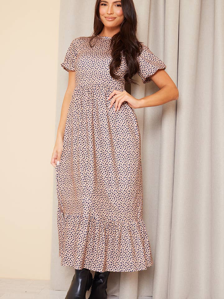 Robe midaxi à ourlet volanté pour la vente par In The Style