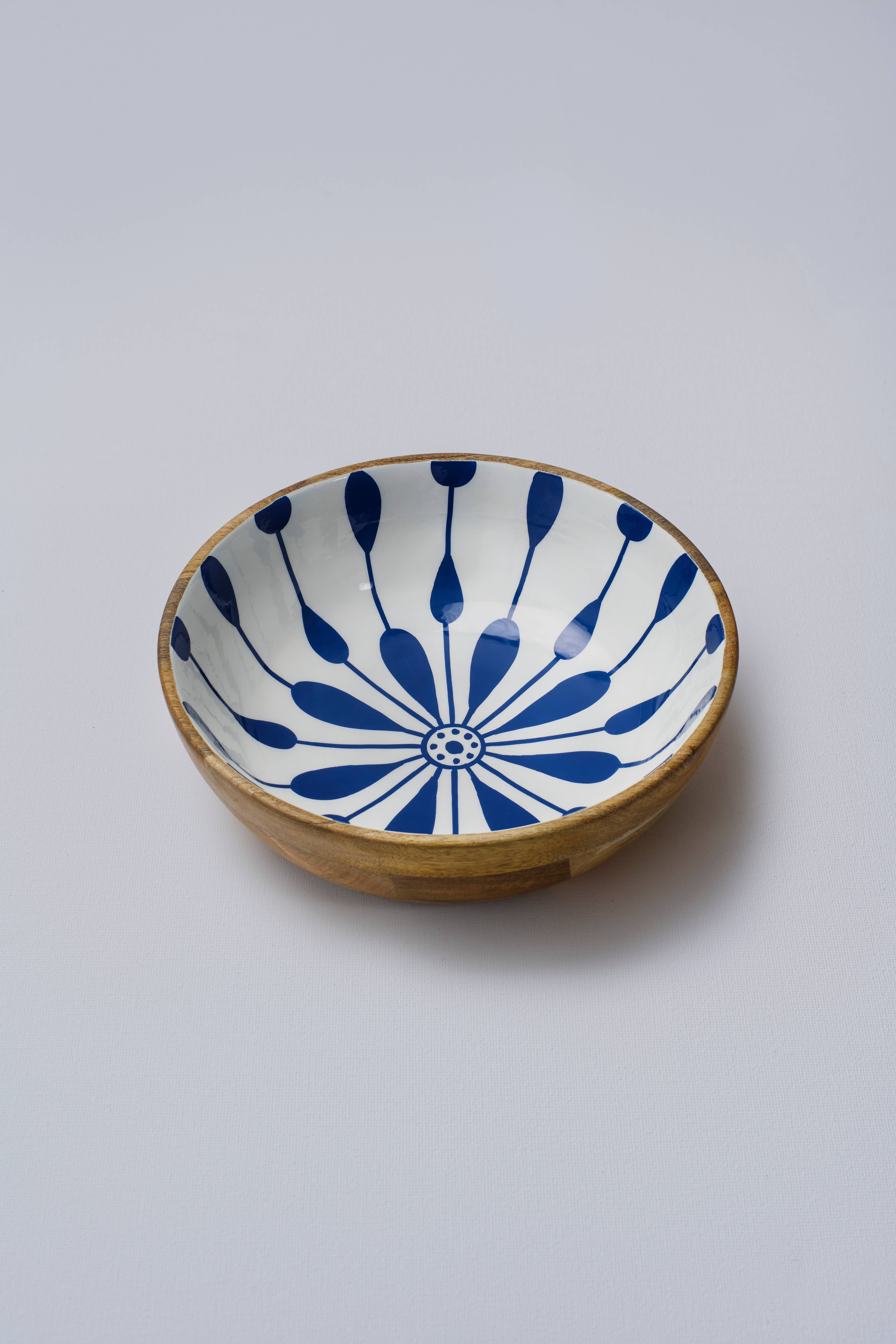 Atolia Designs - Wholesale Kom - Sokka Jardin Gestreepte Houten Saladeschaal0