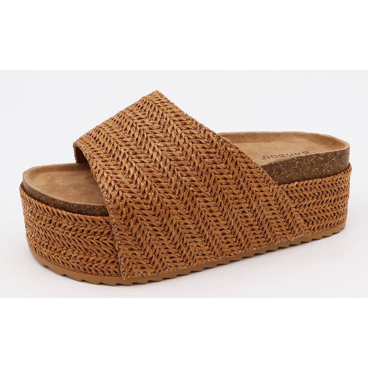 Andrea Bijoux - Wholesale Sandals - Women's - PLATFORM SANDAL STRAW DESIGN OPEN TOE