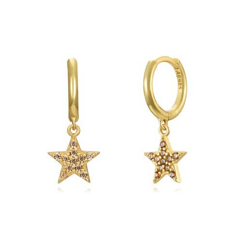 Champagne Star Earrings for wholesale by Pipía