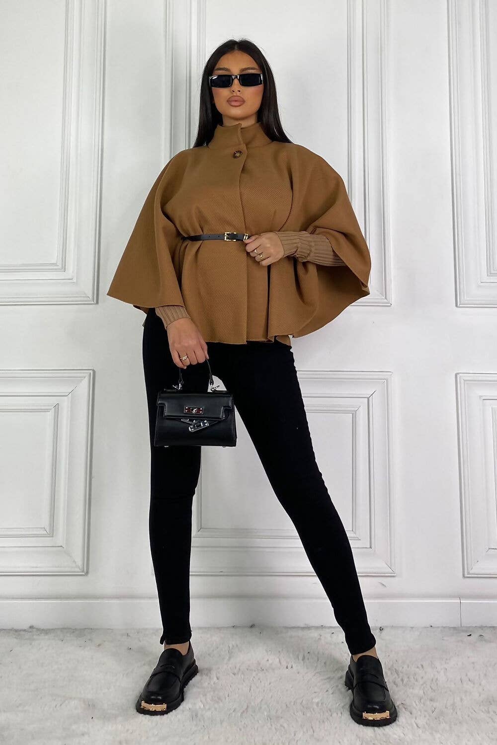 justyouroutfit – wholesale Cape – Women's – BELTED CAPE COAT2