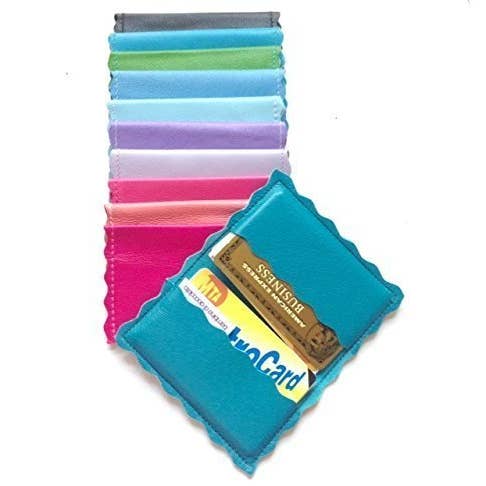 Bambina di Cioccolato – wholesale Card holder – women's – Metro Scalloped Leather Business Card Holder | Slim Wallet2