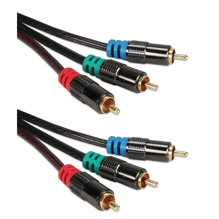 HDTV Triple-RCA Premium Component Video Combo Cable for wholesale by QVS Inc