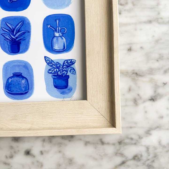 Sara Elands Peterman - Wholesale Art Print - "Blue Treasures" Giclée Print - 5"x7"