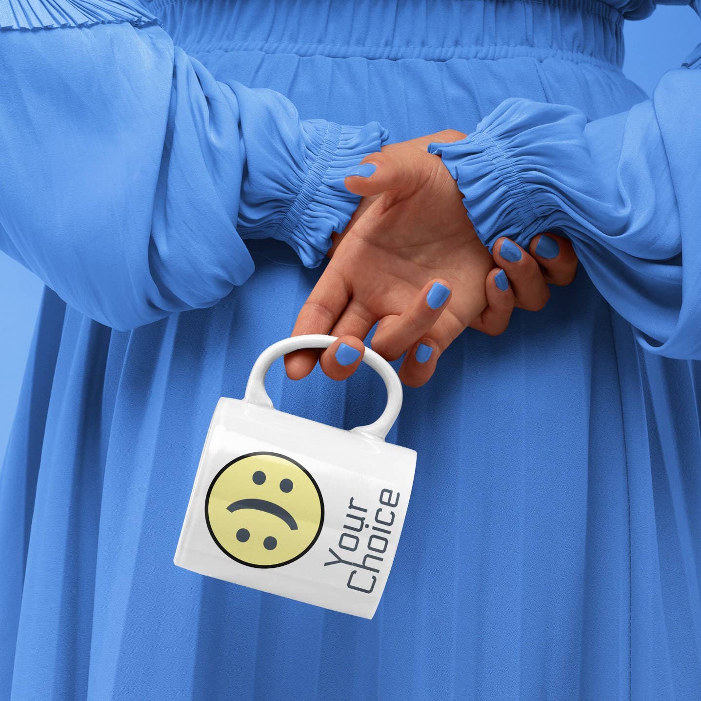 TOVLIS - Venta al por mayor Taza - Taza de té Your Choice Happy Sad Yellow Sad con cara sonriente, 325 ml2