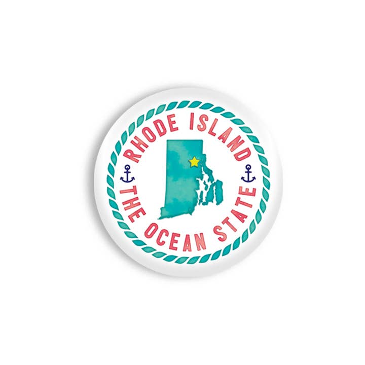 Sagoma della mappa dello stato del RI: magnete al neodimio da 2,25» per la vendita all'ingrosso da parte di Silva Ware By Walter Silva