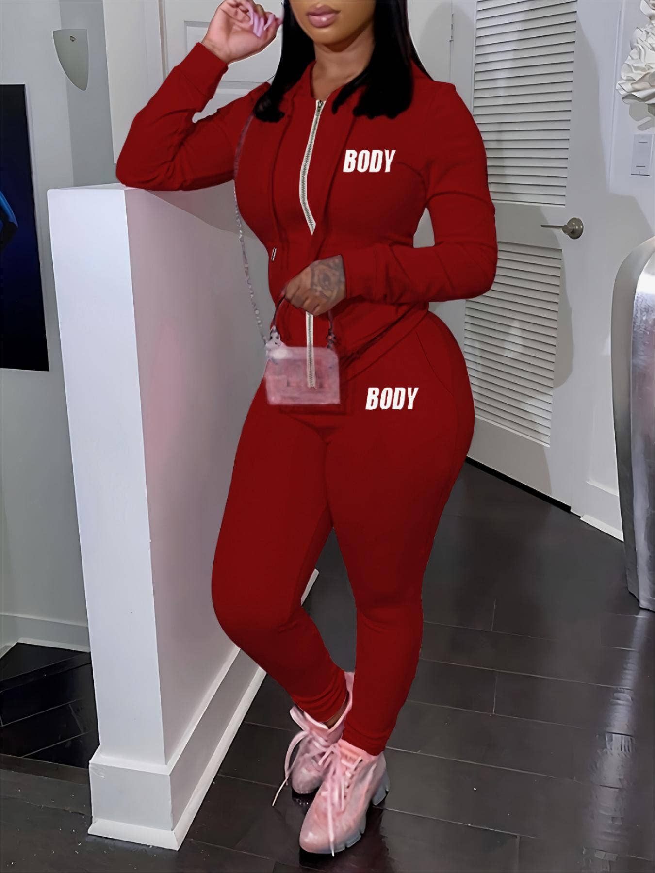 Rosa Clothing - Wholesale Activewear Set - Women's - New sweatshirt hoodie sports leggings set3