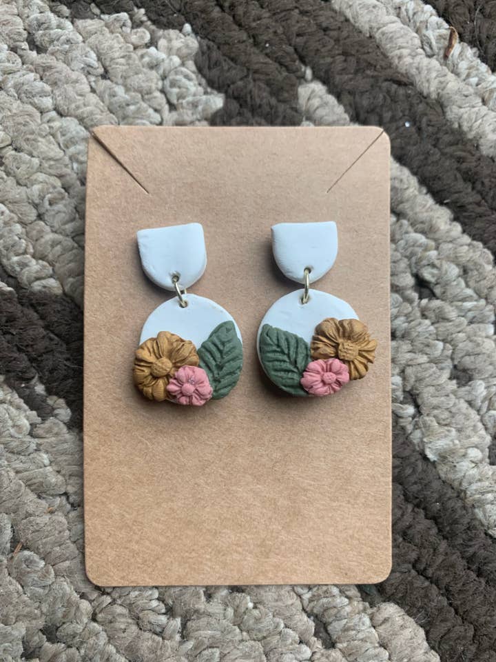 Scène florale - Petit pour la vente par Polymearrings Jewelry Co.