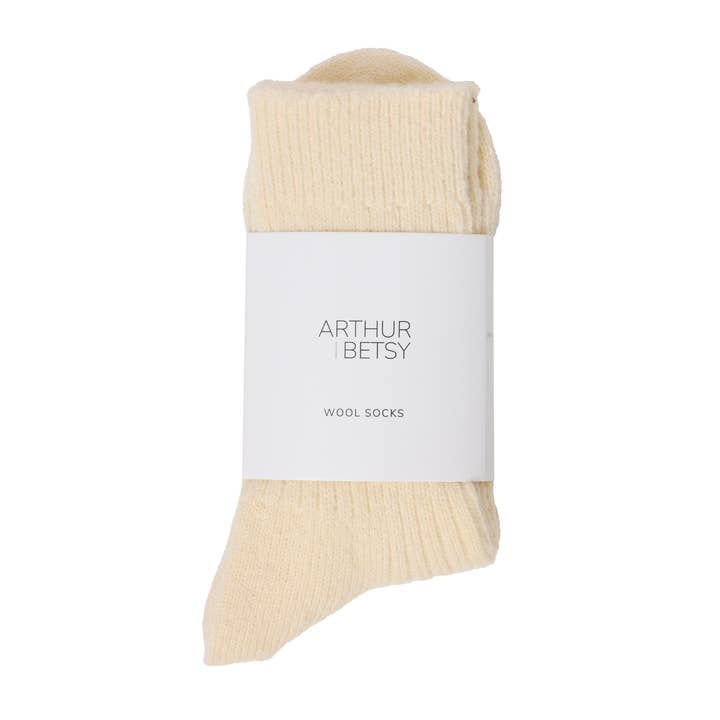 Alpaca wool socks - Cold cream for wholesale by Arthur Betsy