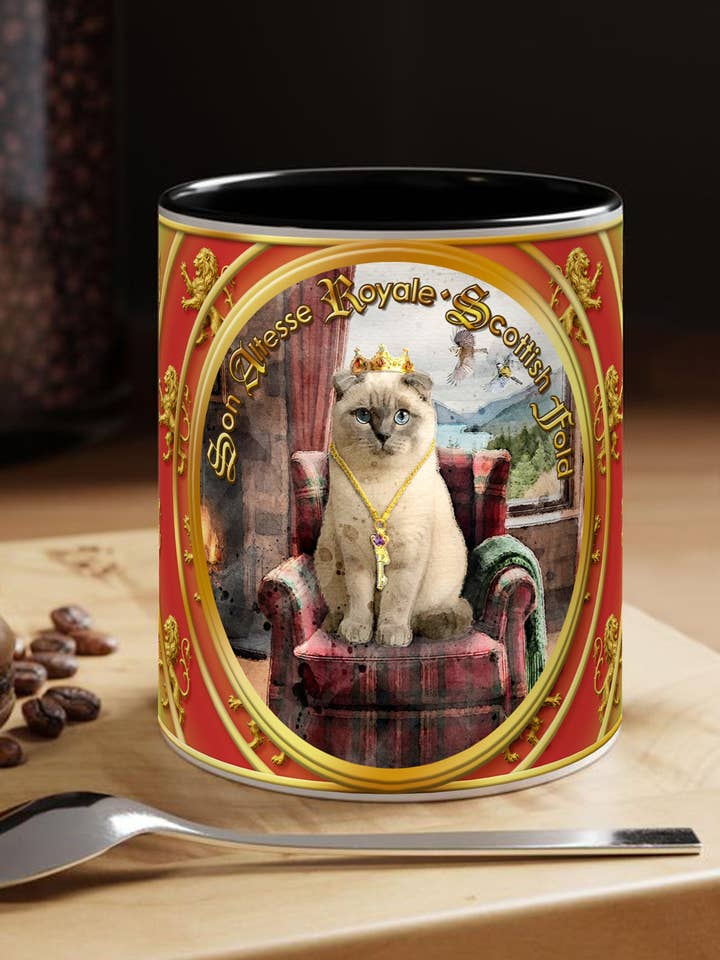 MUG - Chat - SCOTTISH FOLD - Kollek. "Hans Kongelige Højhed" for engroshandel hos Miss Iz