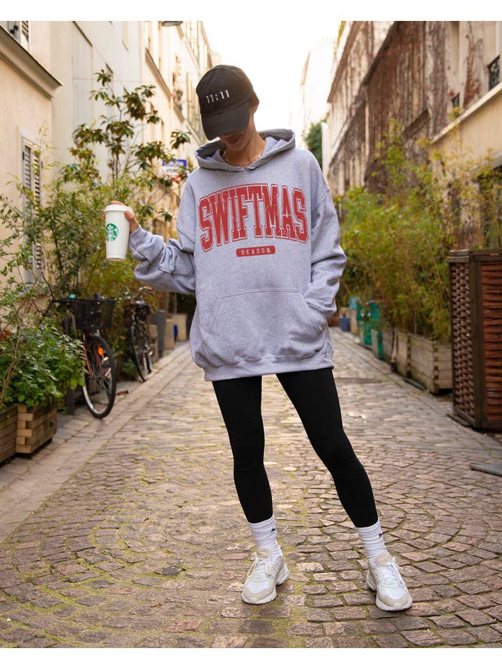 Monday Muse - Wholesale Hoodie - Women's - Taylor Swift Preppy Varsity Swiftmas Hooded Sweater