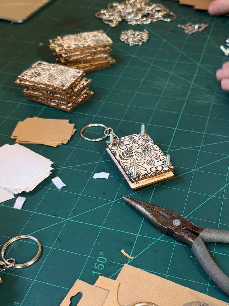 Beth Lewis Art – wholesale Keychain – Women's – Mini Keyring Flower Presses2