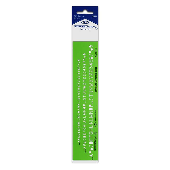 Alvin Drafting - Wholesale Craft Tool - Standard Lettering Guide Template TD112