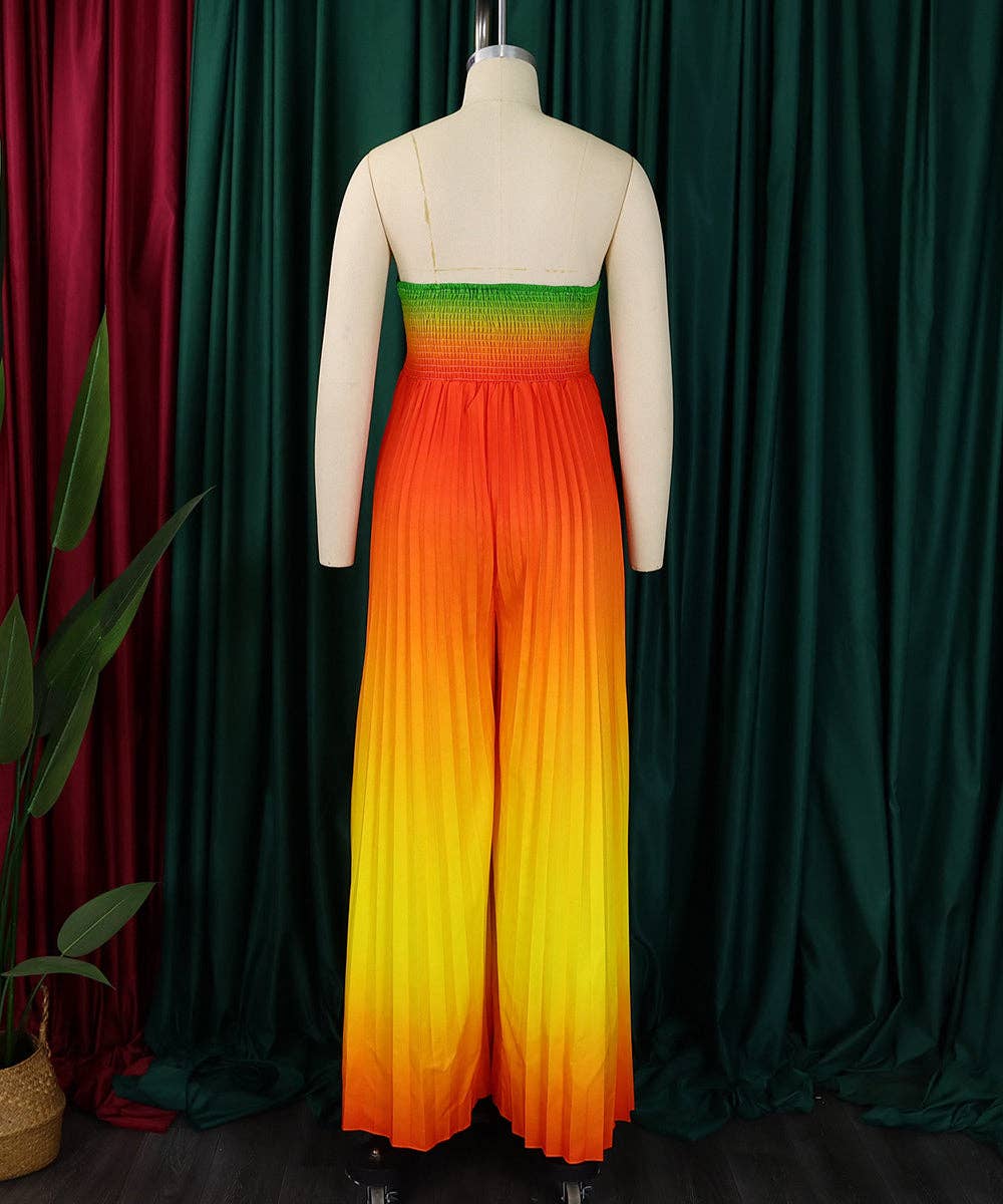 Aria Romance - Wholesale Jumpsuit - Women's - Gradient Strapless Wide-Leg Jumpsuit10