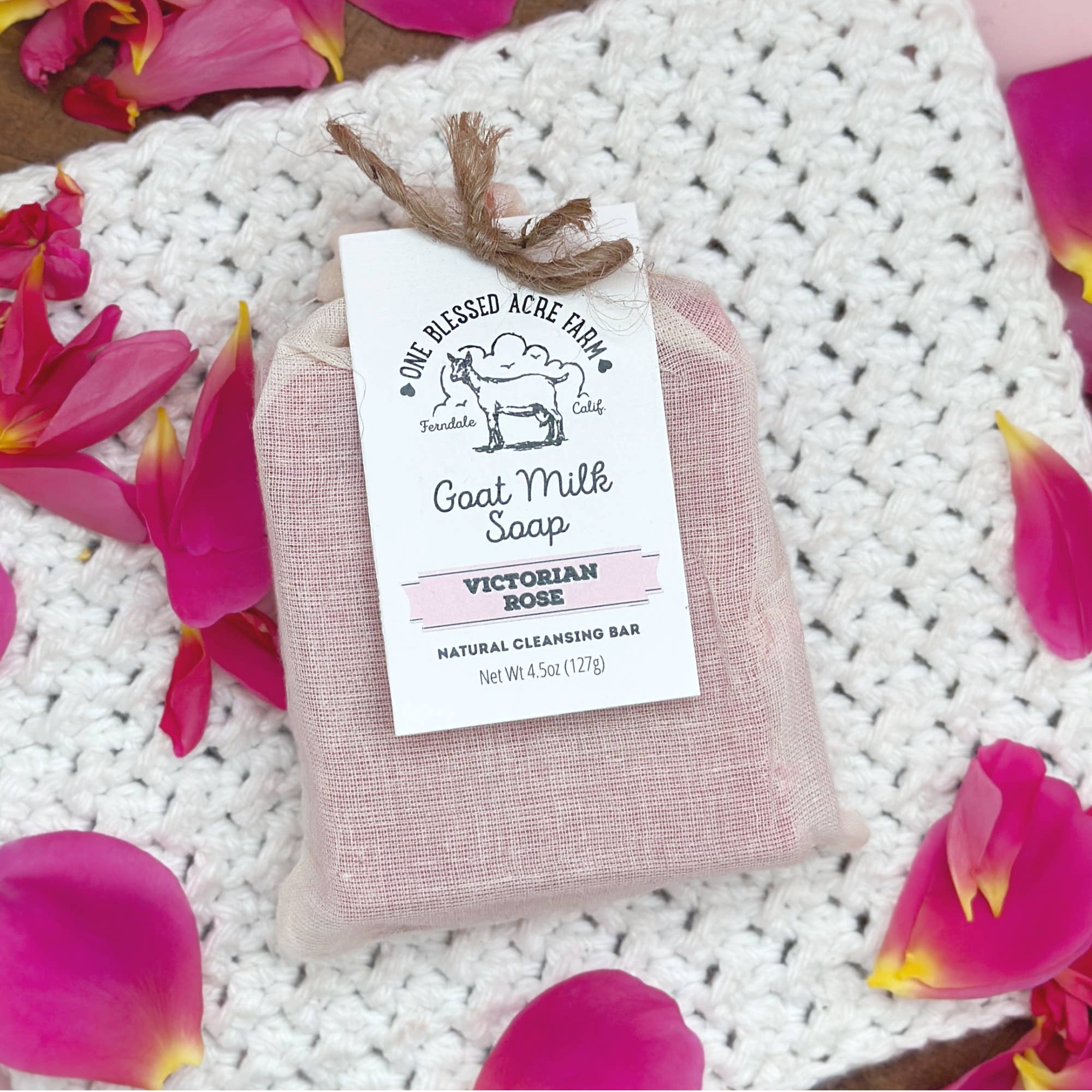 One Blessed Acre Farm - Wholesale Bar Soap - Victorian Rose Goat Milk Bar Soap2