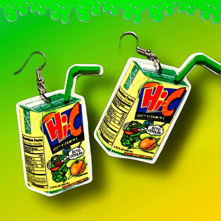 Pendientes colgantes Ecto Cooler Juice Box para venta al por mayor de The Foxy Hipster