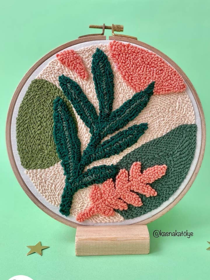 Leaf Punch Needle Kit For Beginner for wholesale by PunchAtelier