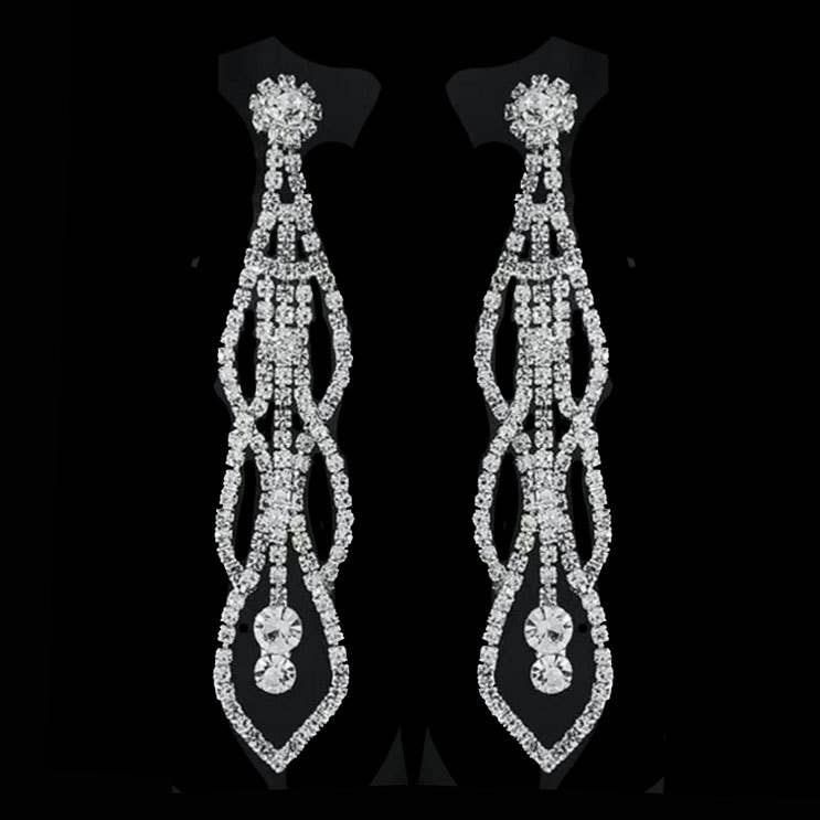 NY Jewelry House - Wholesale Dangle Earrings - Party Prom Rhinestone Dangle Earrings0