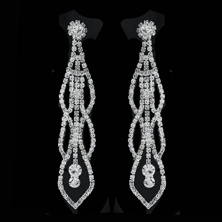 NY Jewelry House - Wholesale Dangle Earrings - Party Prom Rhinestone Dangle Earrings