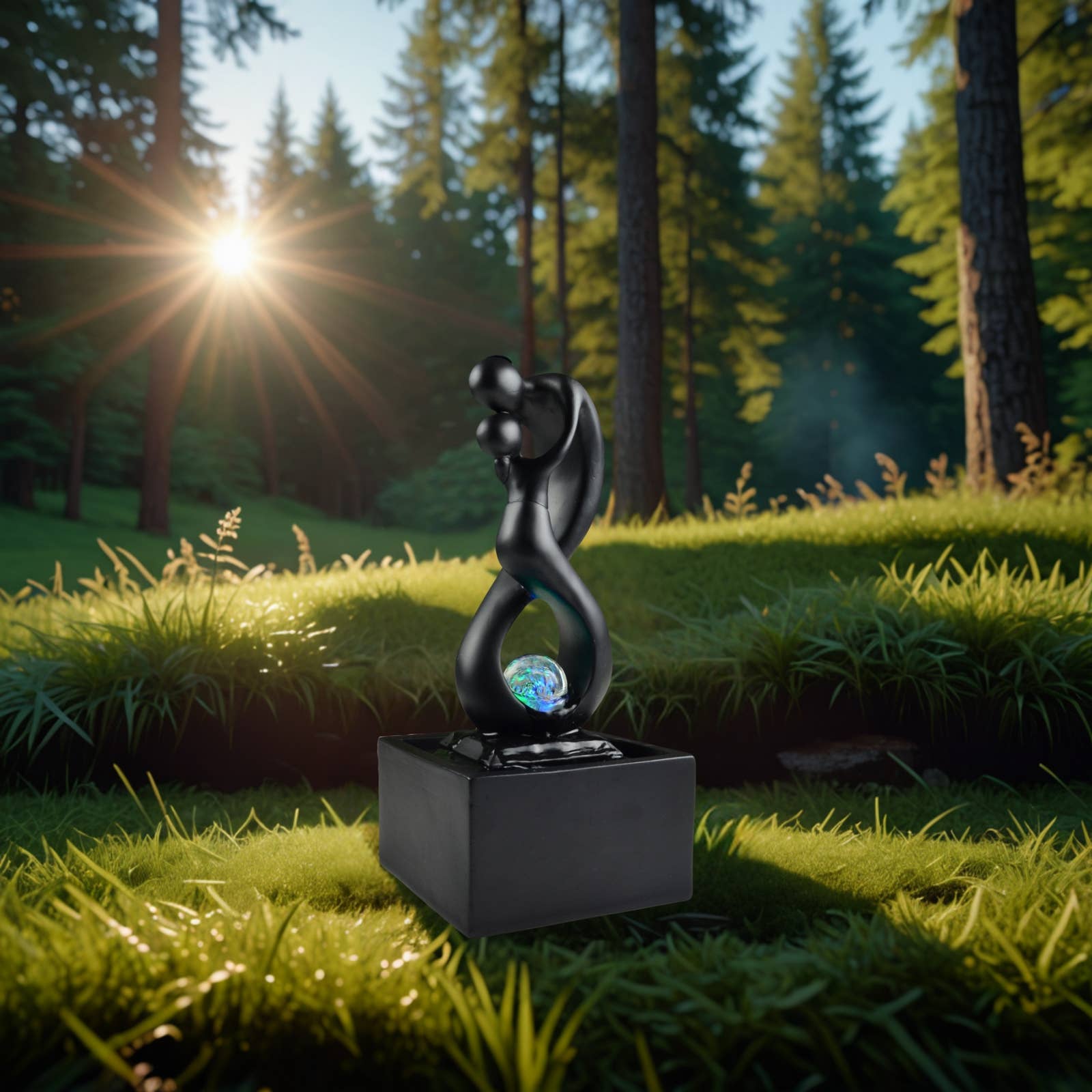 Zen'Arôme - Wholesale Decorative Tabletop Object - Modern Indoor Fountain Amor Noir Gift Idea9