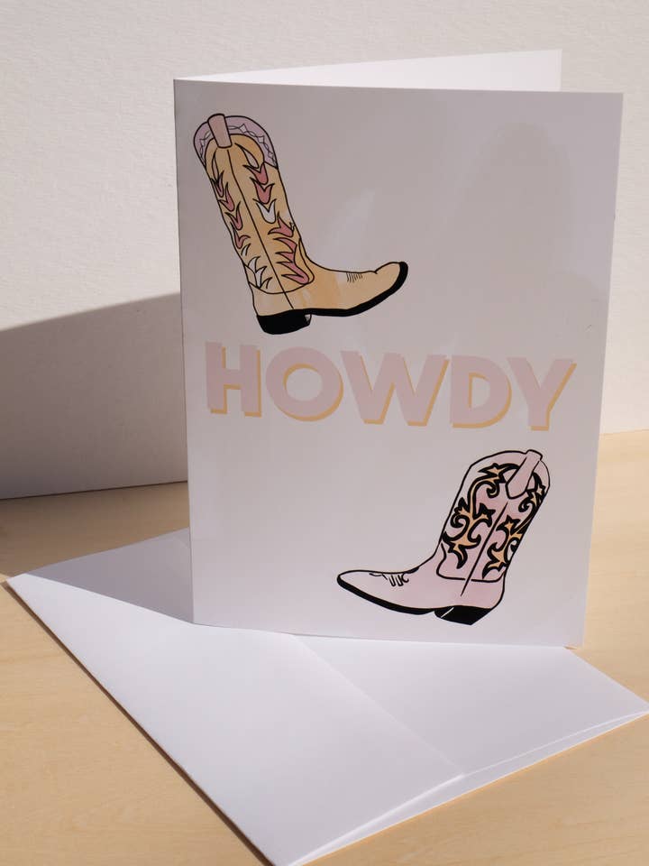 Grußkarte, Grußkarte, Thinking of You Karte, Cowboy, TX für den Großhandel von Erin R Wolf
