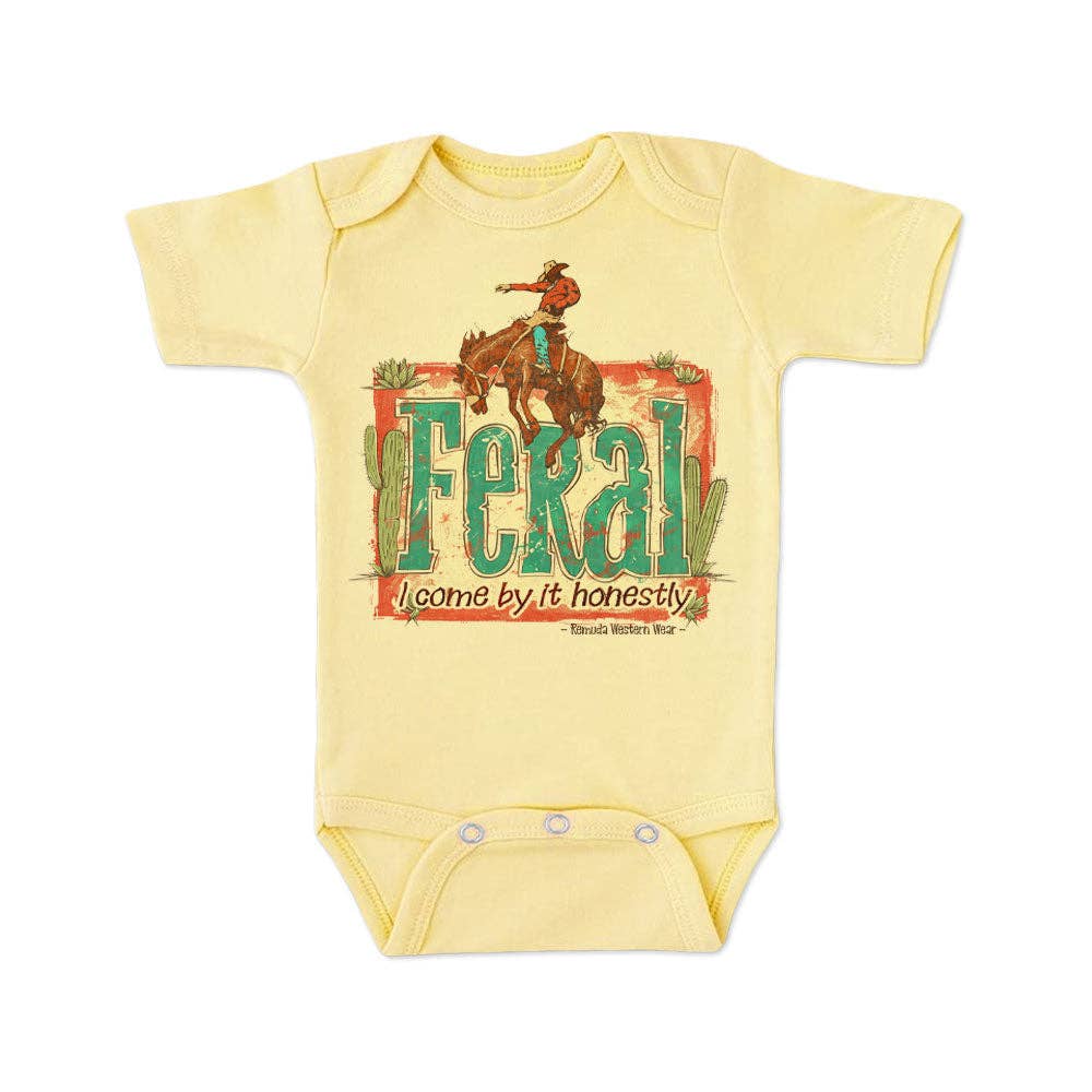 Remuda Western Wear - Wholesale Bodysuit (Non-Footed) - Baby - Feral, I Come By It Honestly Infant One Piece Romper4