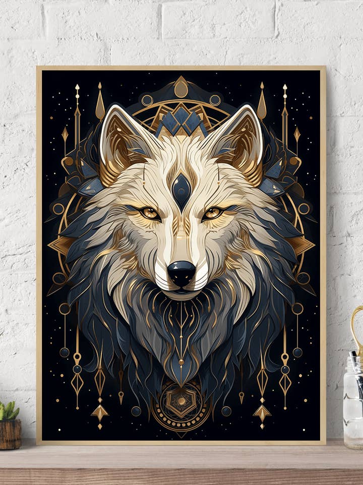 Schilderij Mystical Wolf op canvas voor wholesale door Arttique - Artistry Canvas Prints