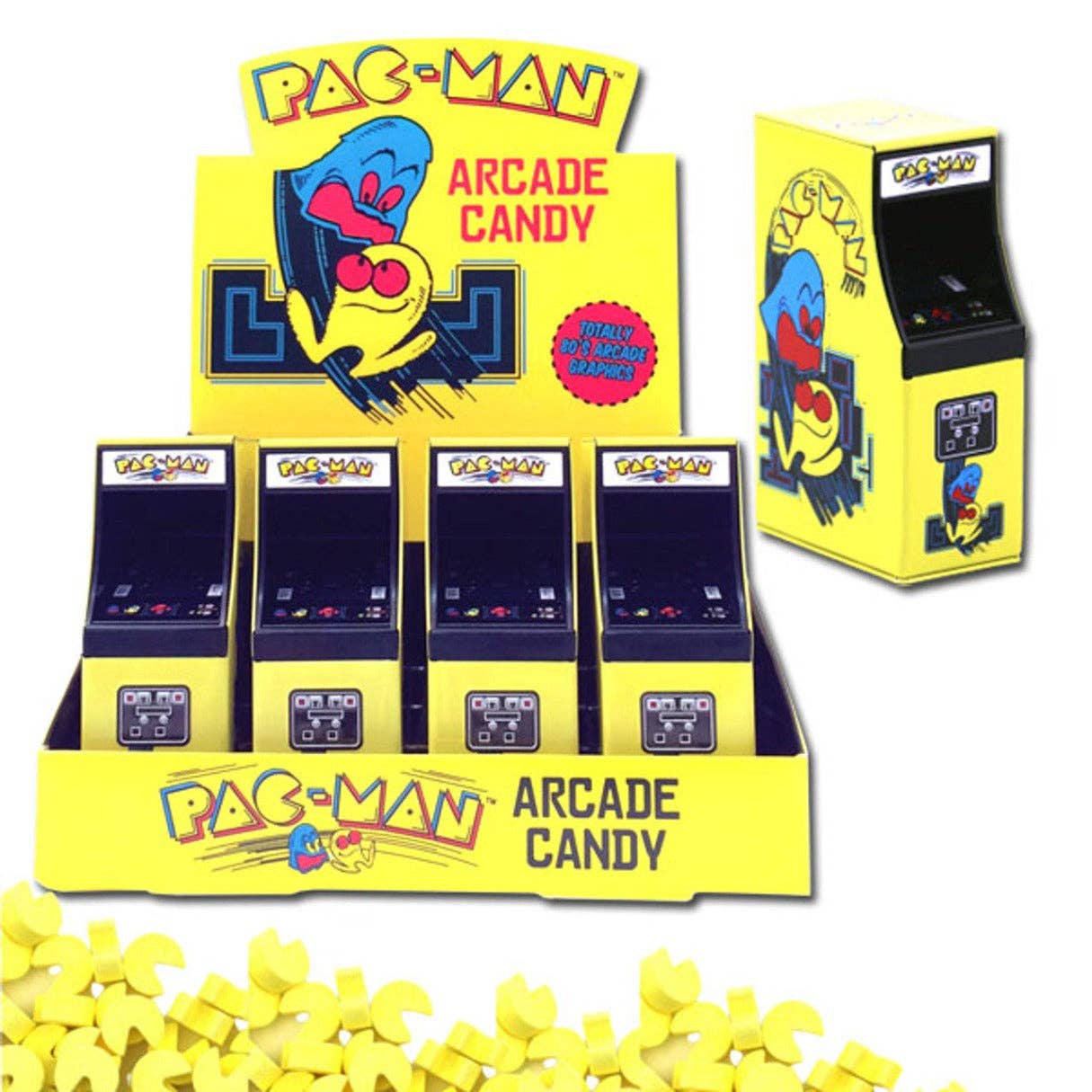 I Got Your Candy - Wholesale Hard Candy - Boston America Pac Man Arcade Candy Tins  .6oz - 12ct0