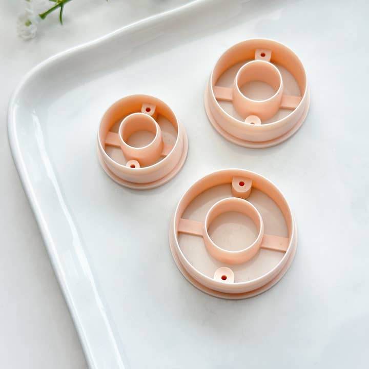 Tera Clay - Wholesale Craft Tool - Regular Circle Donut with Drill Guides Polymer Clay Cutter