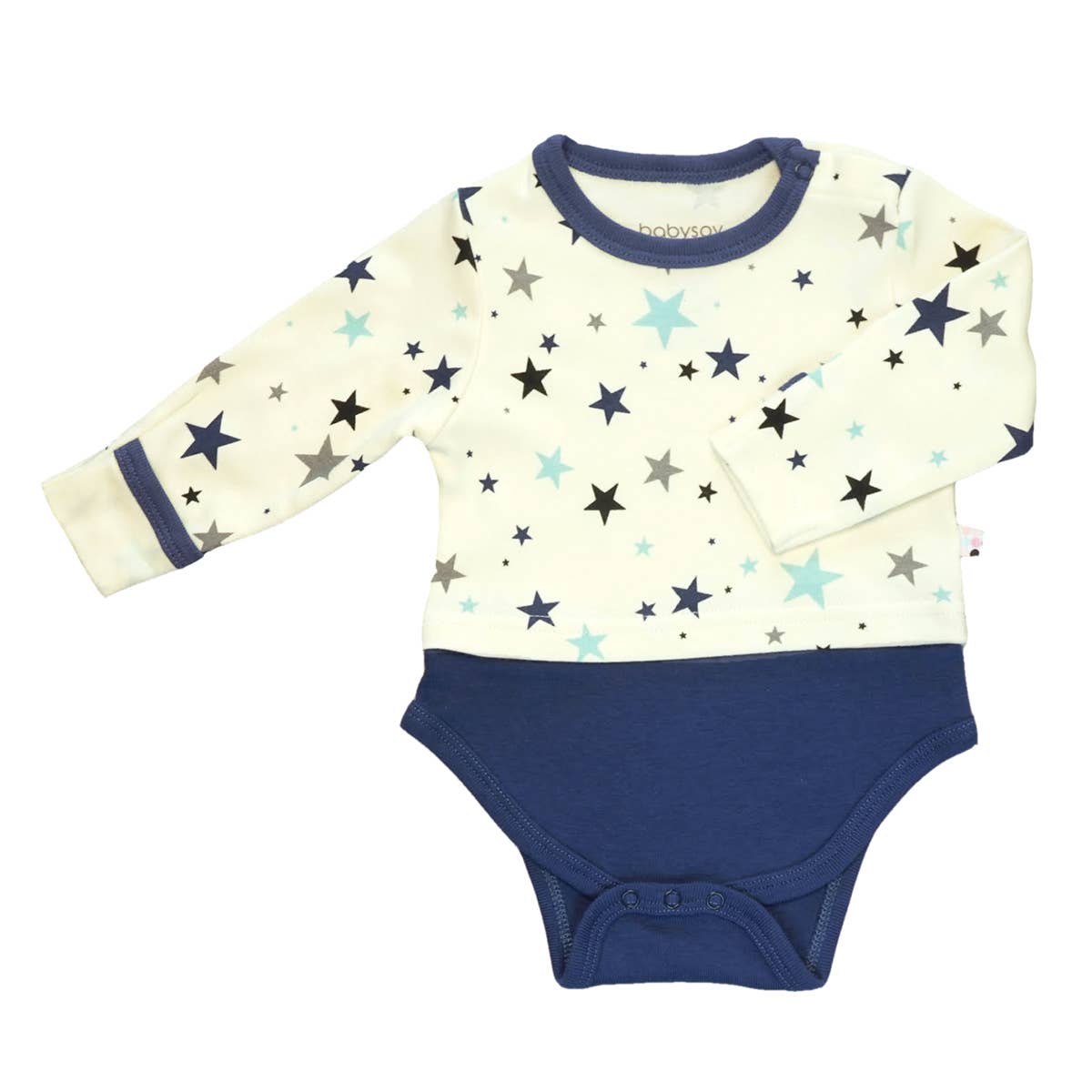 babysoy Inc - Wholesale Bodysuit (Non-Footed) - Baby - Babysoy Star Long Sleeve Tee Bodysuit3