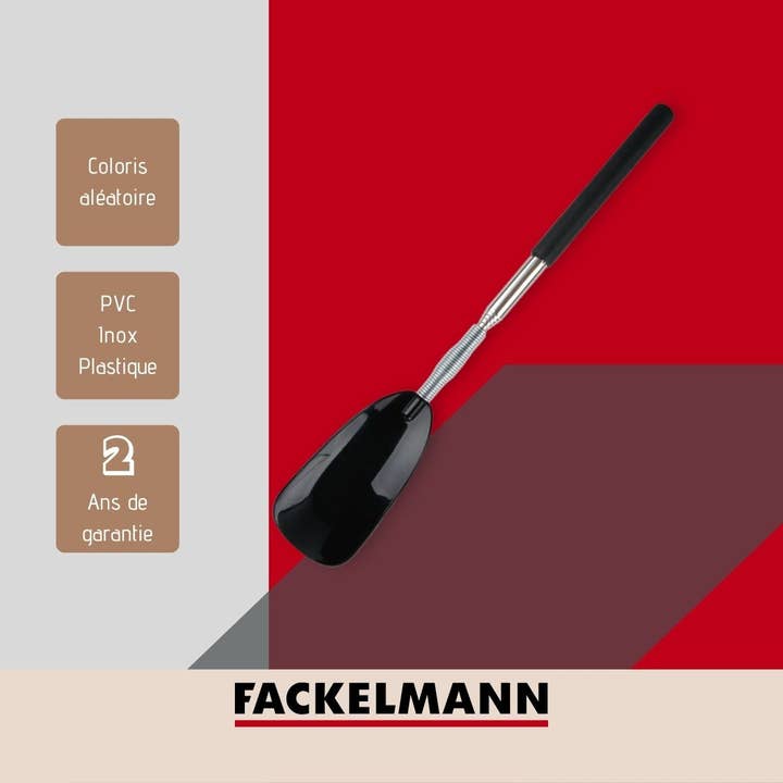 Fackelmann - Wholesale Shoe Horn - Unisex - Telescopic shoehorn 26.5 to 66.4 cm gray or black Tecno3