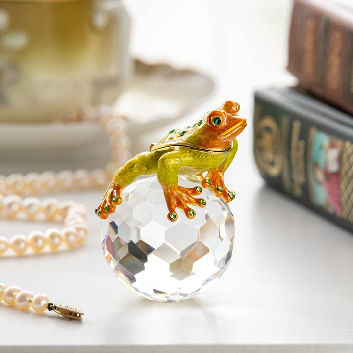 Keren Kopal – Estatueta decorativa por atacado – Rã no Cristal