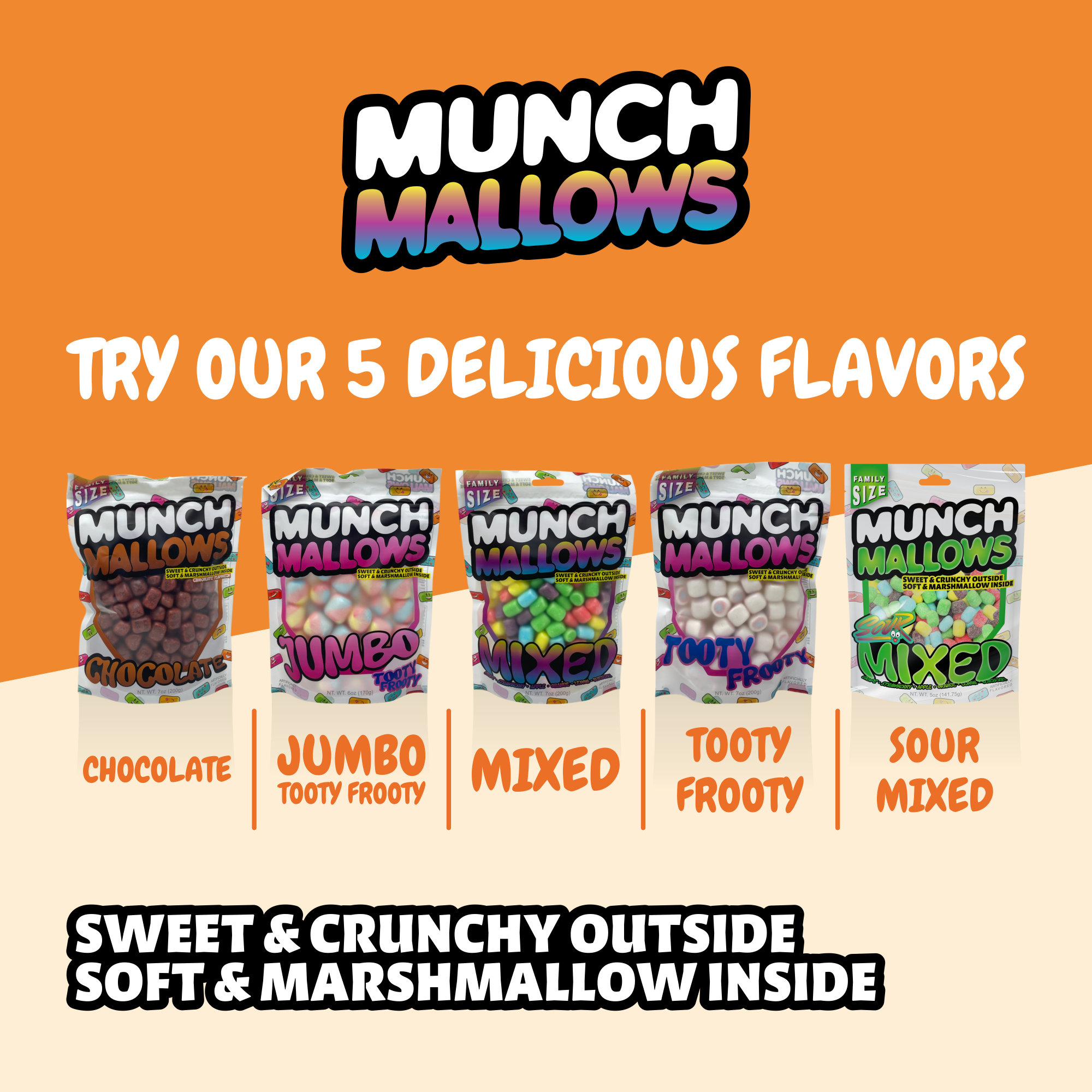 Smithco Distributing – Großhandel Marshmallows – Munch Mallows - Marshmallow-Süßigkeiten - Einzigartige Novelty Candy6