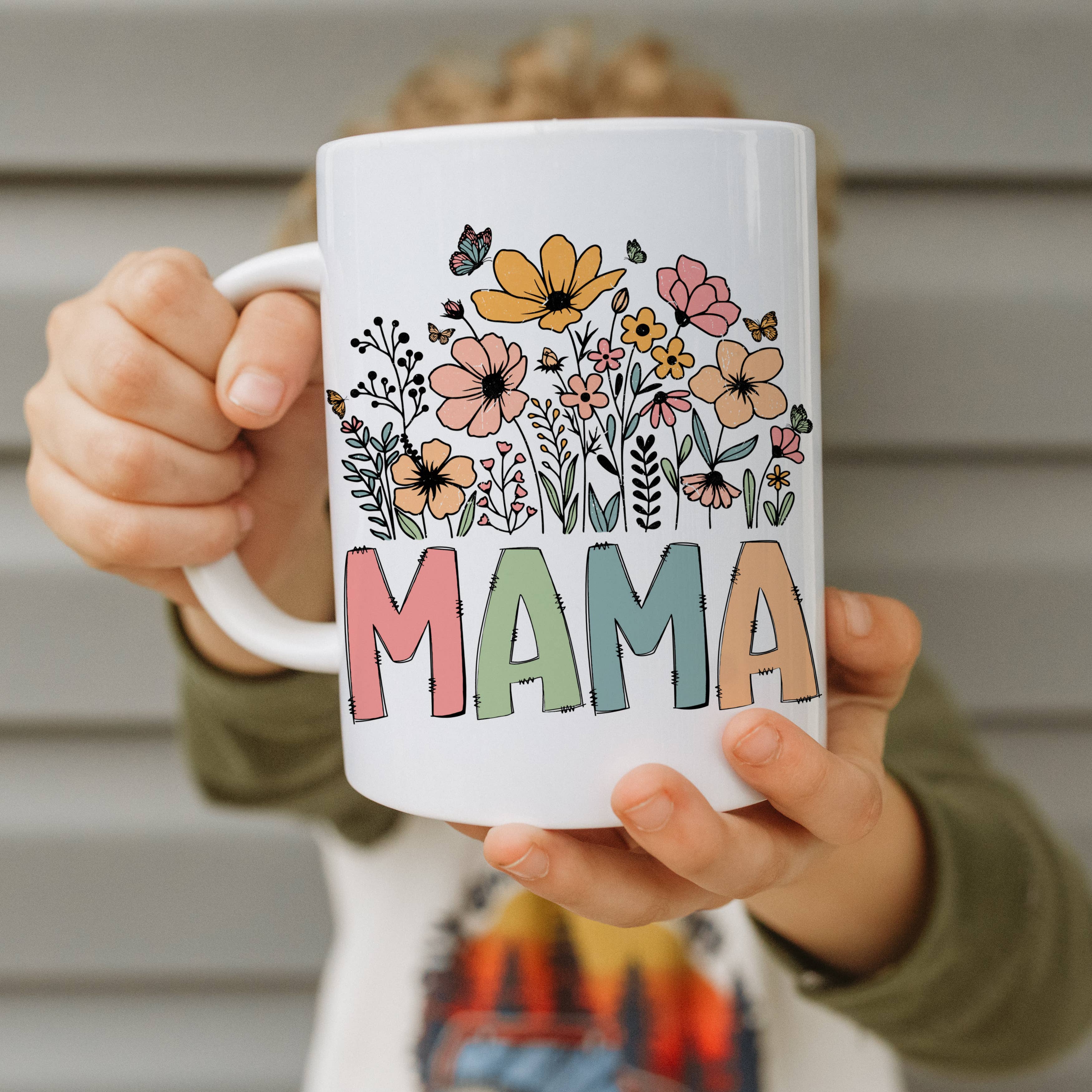 Love You a Latte Shop - Vente Tasse à café - Tasse 15 oz pour la fête des mères avec des fleurs