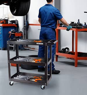 HOMYCASA DESIGN INC - Wholesale Free Standing Shelf - 3-Tier Tool Cart Assembled 30x14.2x30.3in 16lb2